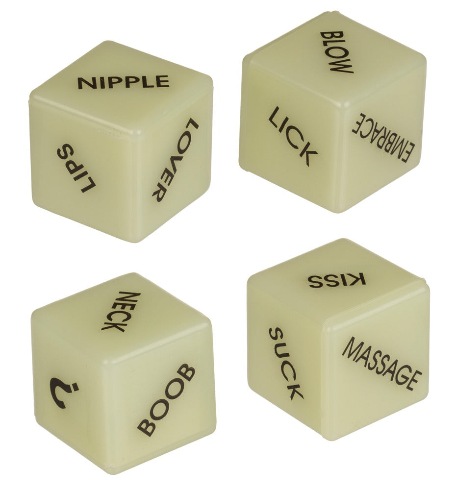 Dados Eróticos Luminiscentes - Juego de Pareja Glow-in-the-Dark