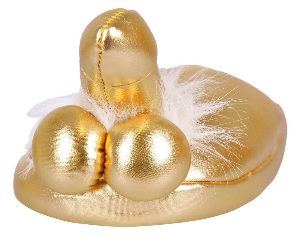 Penis Slippers Gold - Zapatillas de Fiesta Talla Única