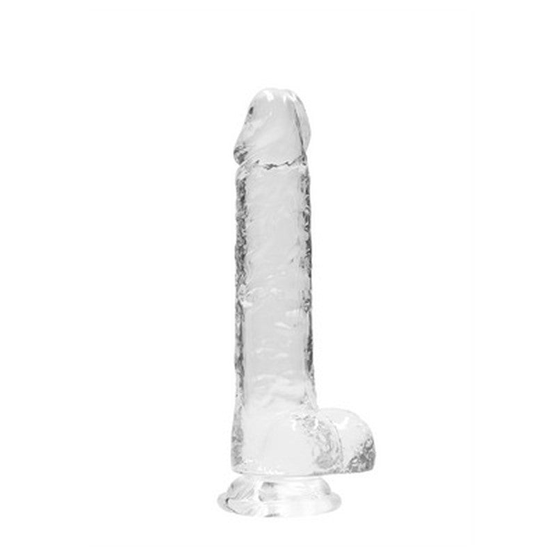 DILDO REALISTA CON TESTICULOS CRYSTAL CLEAR 8 /21CM REALROCK
