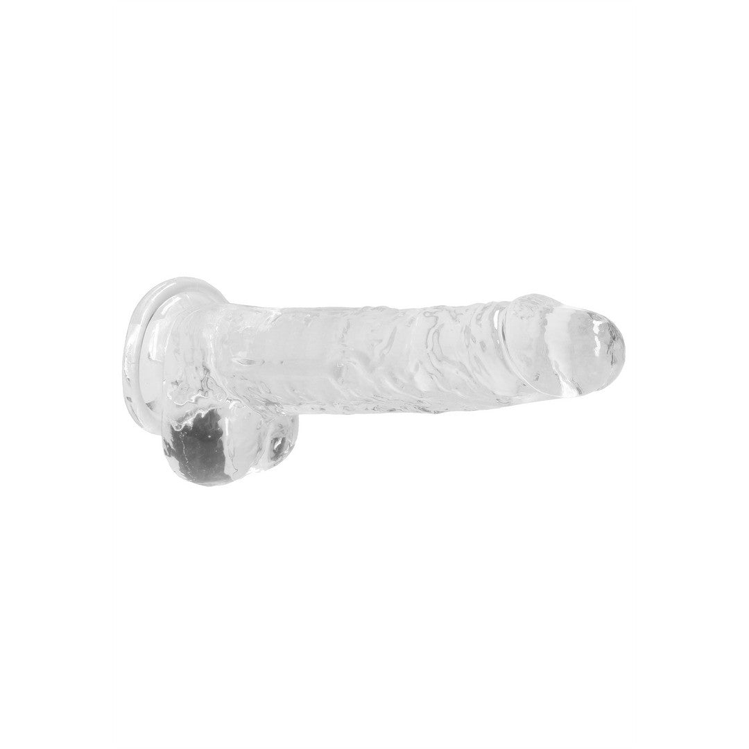 DILDO REALISTA CON TESTICULOS CRYSTAL CLEAR 8 /21CM REALROCK