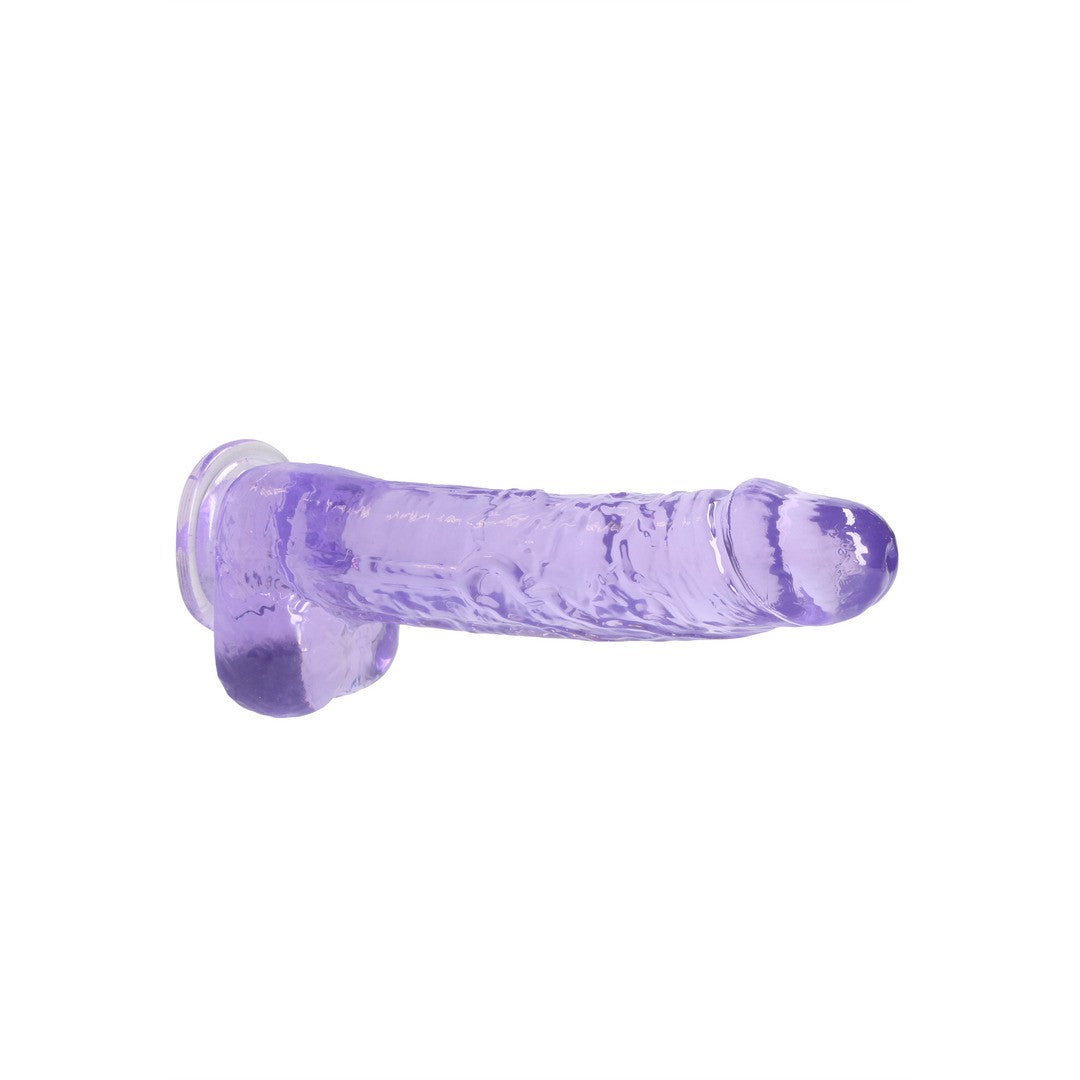 DILDO REALISTA CON TESTICULOS CRYSTAL CLEAR 9 /23 CM REALROCK