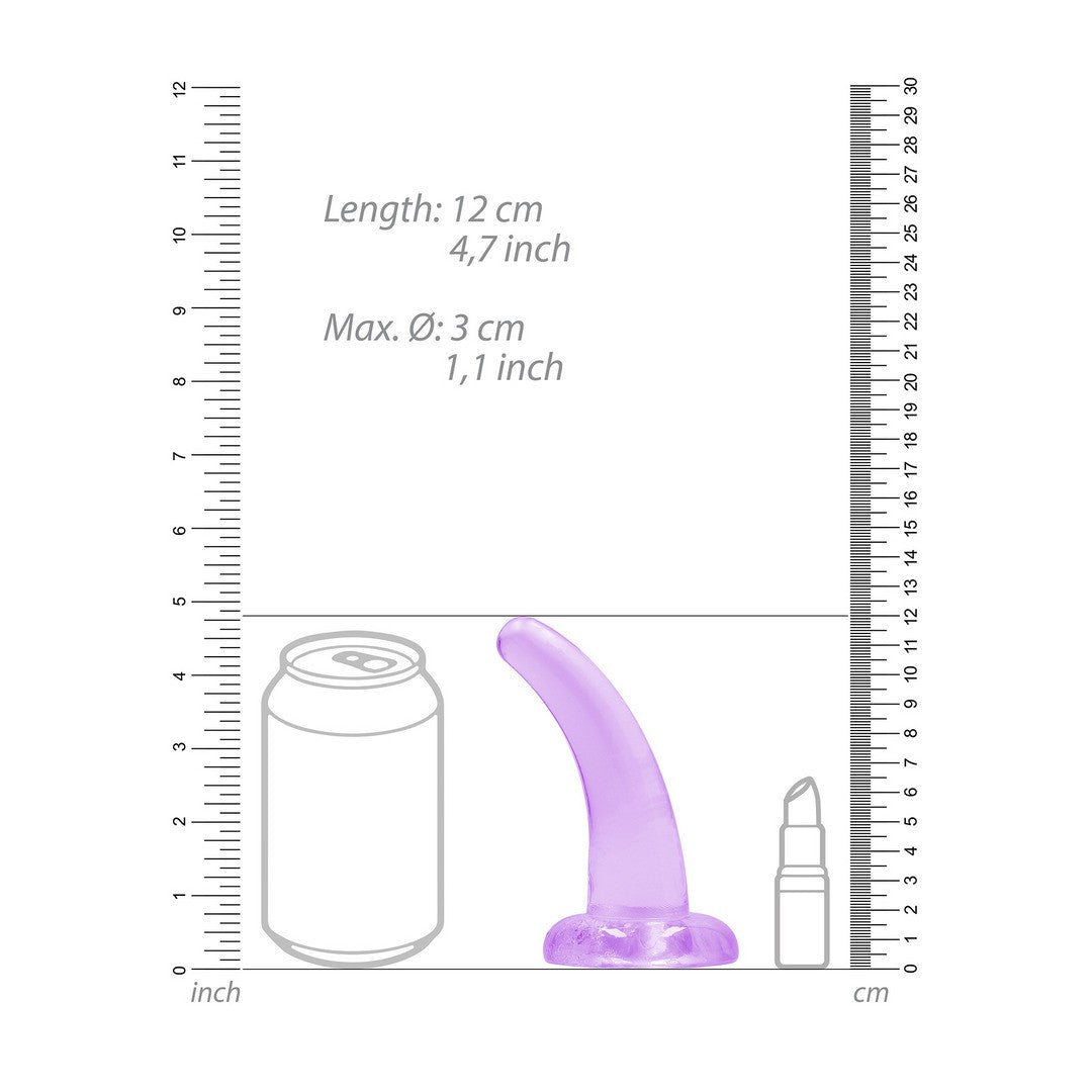 DILDO NON-REALISTIC CRYSTAL CLEAR 5 /11,5 CM MORADO REALROCK