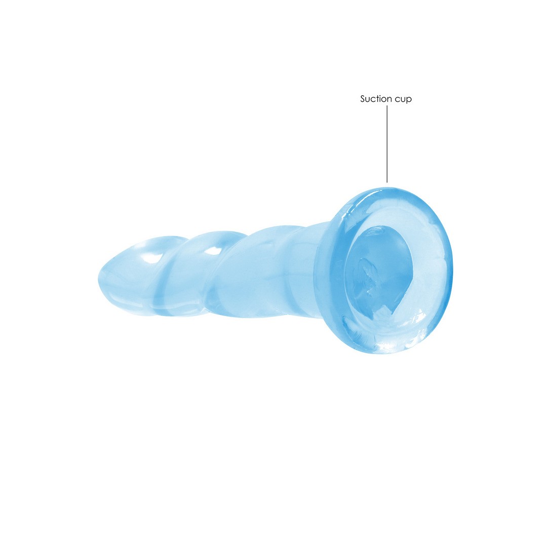 DILDO NON-REALISTIC CRYSTAL CLEAR 7 /17 CM AZUL REALROCK