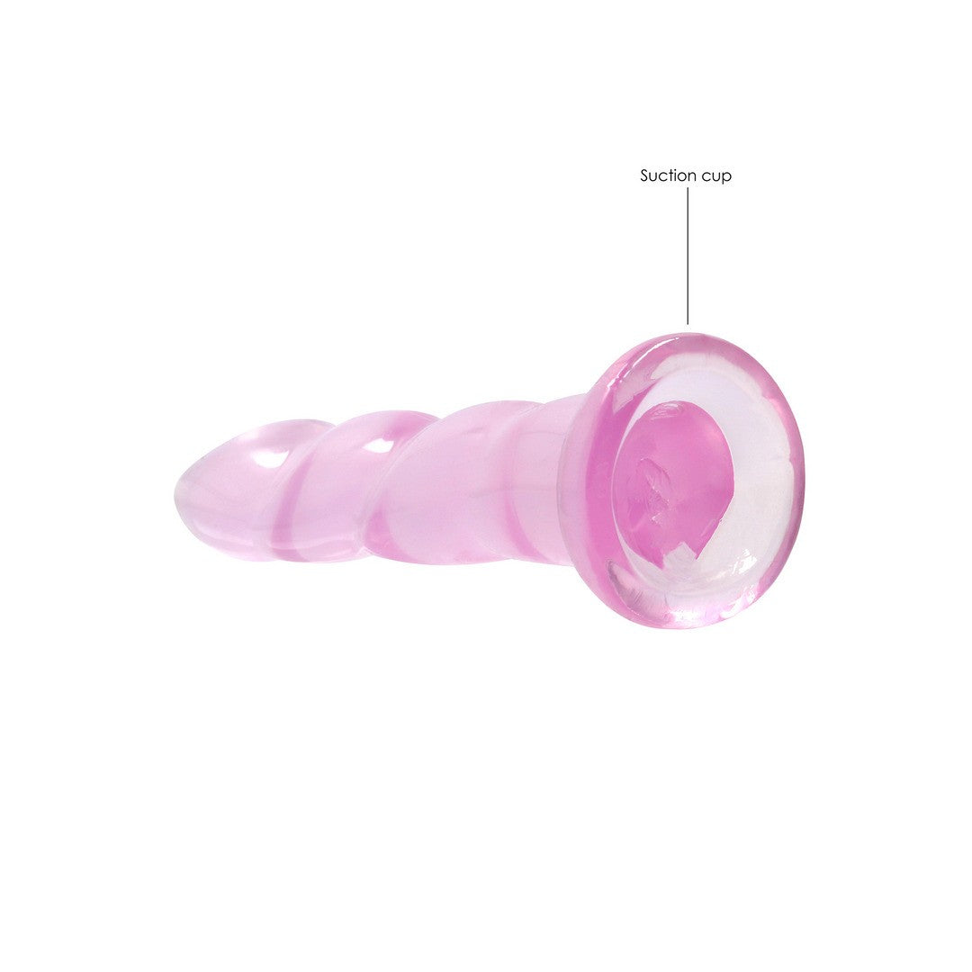 DILDO NON-REALISTIC CRYSTAL CLEAR 7 /17 CM ROSA REALROCK
