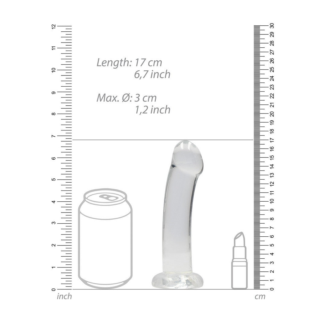 DILDO NON-REALISTIC CRYSTAL CLEAR 7 /17 CM TRANSPARENTE REALROCK