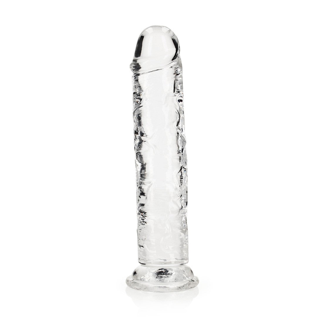 DILDO STRAIGHT REALISTIC CRYSTAL CLEAR 9 /23 CM TRANSPARENTE REALROCK