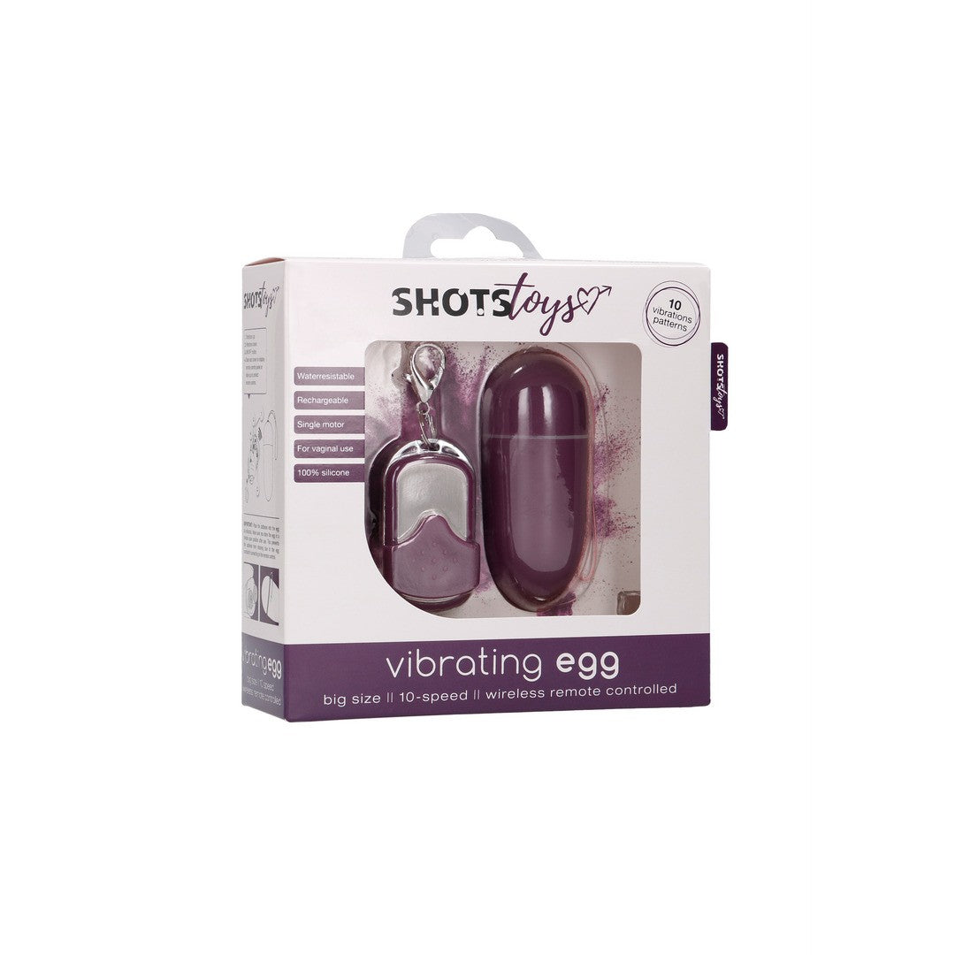 HUEVO VIBRADOR CON MANDO A DISTANCIA L MORADO SHOTS TOYS