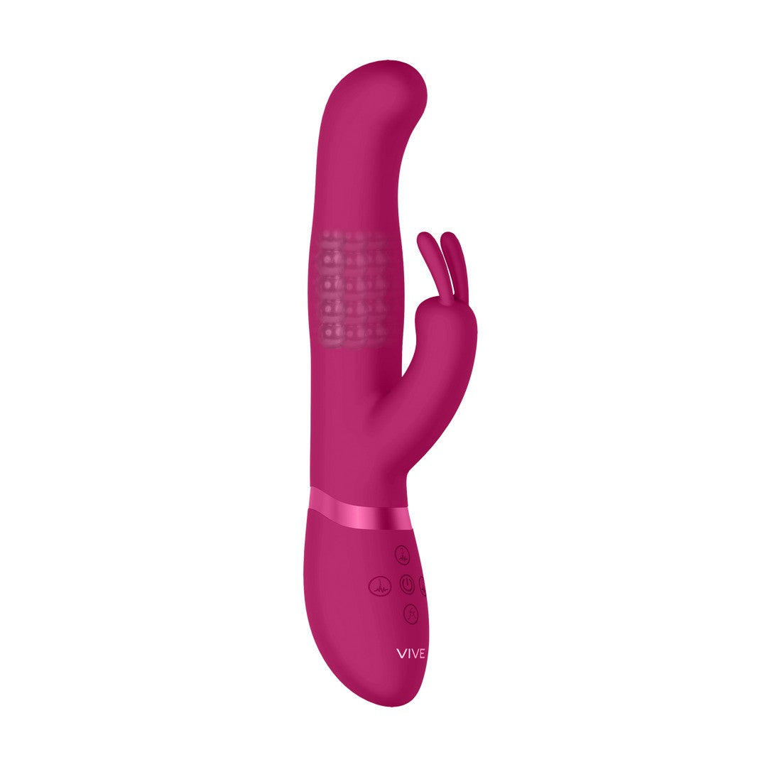 VIBRADOR IZARA ROTATING BEADS ROSA NEGRO VIVE