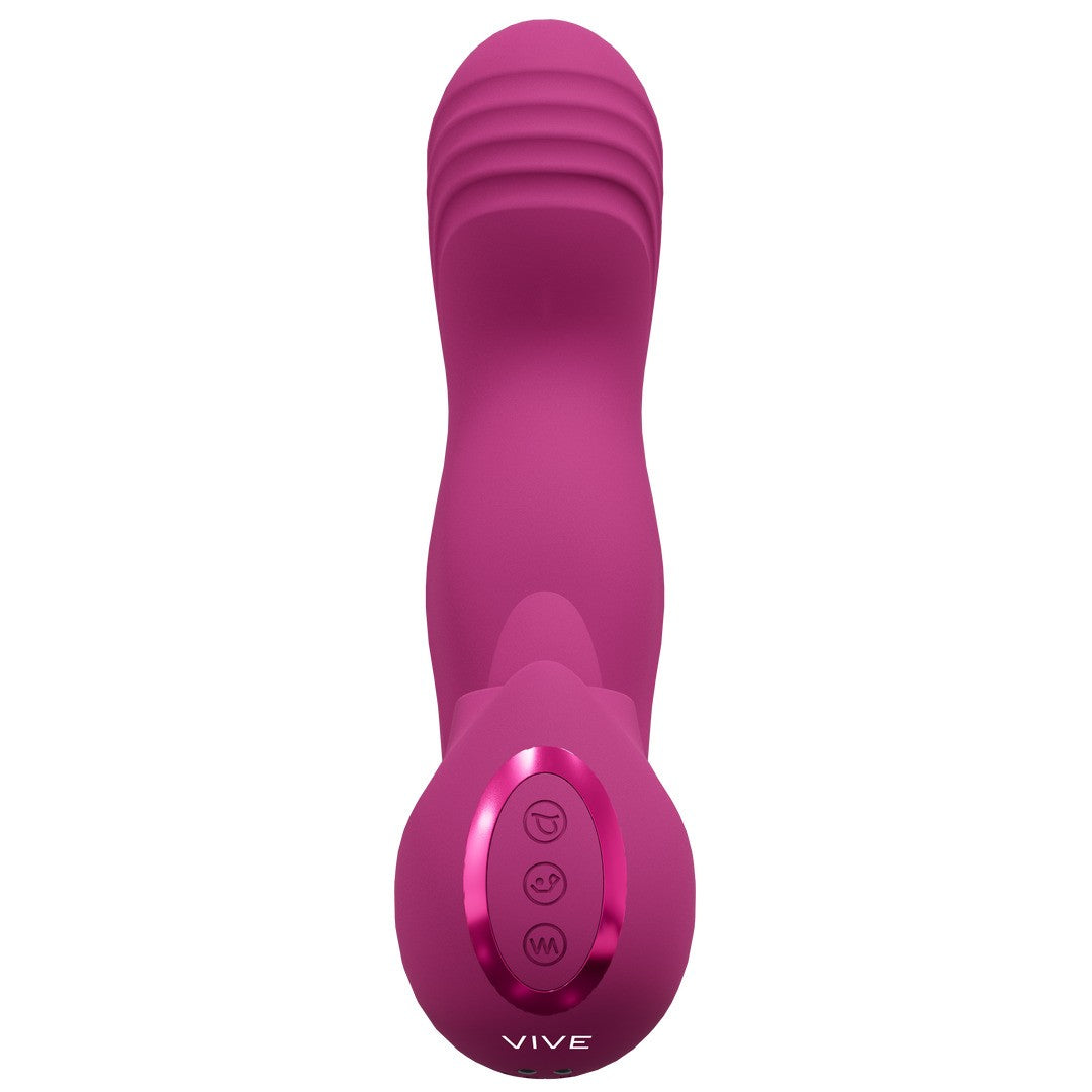 VIBRADOR YUMI FINGER MOTION AND FLICKERING TONGUE ROSA VIVE