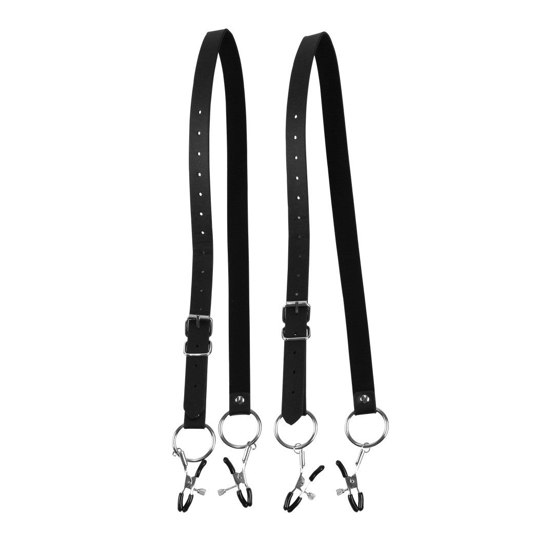 SEPARADOR XTREME LABIA SPREADER WITH CLAMPS NEGRO OUCH!