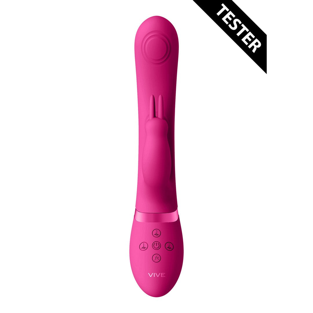 TESTER VIBRADOR MAY DUAL PULSE-WAVE C-SPOT AND G-SPOT RABBIT ROSA VIVE