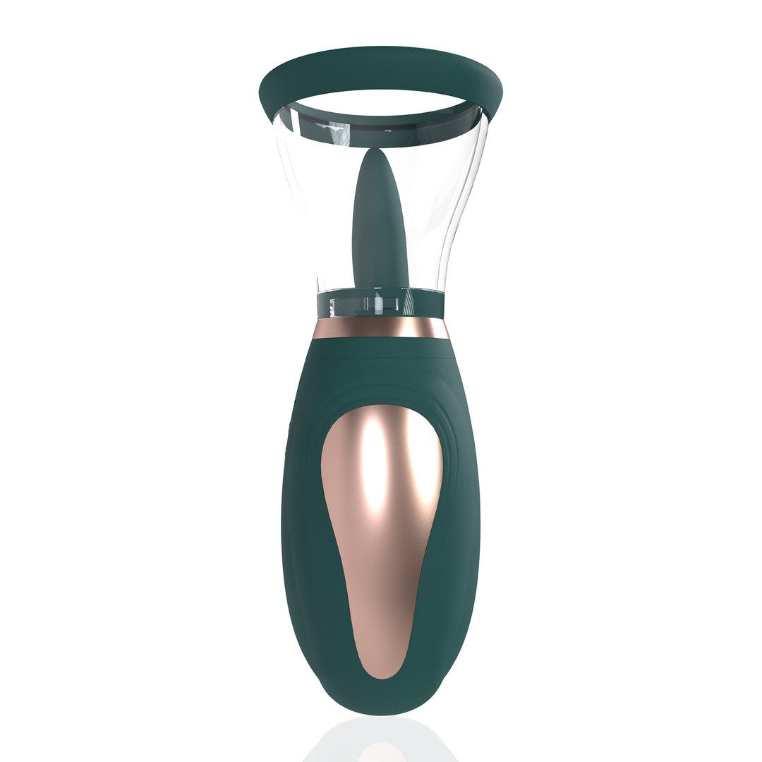 BOMBA VULVAR Y DE SENOS RECARGABLE ENHANCE FOREST GREEN PUMPED