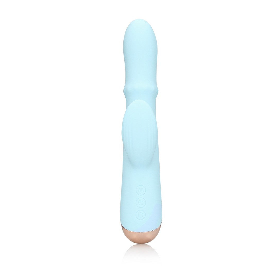VIBRADOR PULSE WAVE AND UP-AND-DOWN MOVING RING ARCTIC BLUE LOVELINE