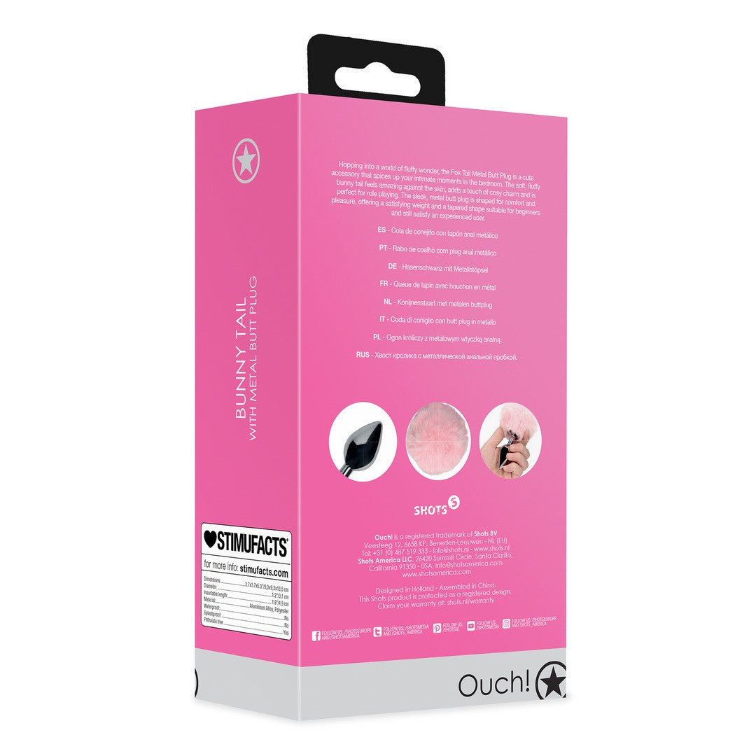 PLUG ANAL CON COLA DE CONEJO ROSA OUCH!