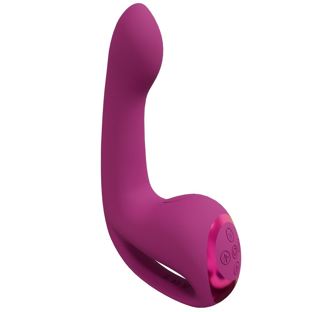 VIBRADOR RIKO CON MOTOR TRIPLE PULSE WAVE STIMULATOR ROSA VIVE
