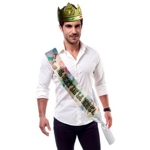 BANDA Y CORONA ?EL REY DE LA FIESTA? EN ESPAÑOL