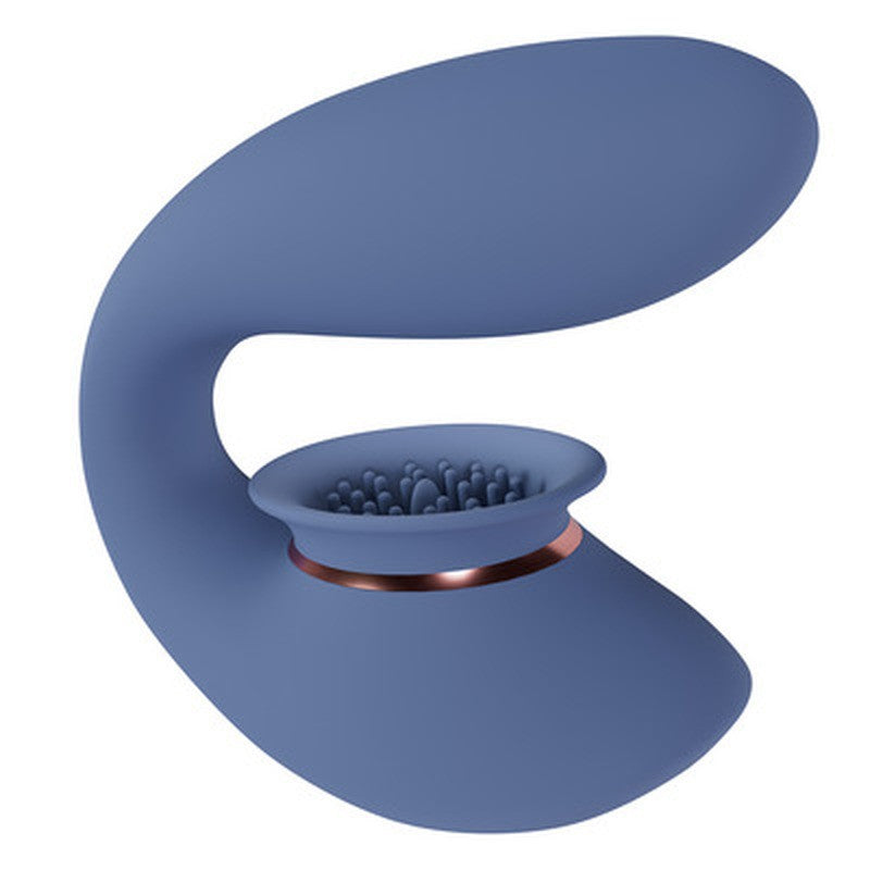 TWITCH 3 VIBRADOR RECARGABLE Y SUCCIONADOR AZUL/GRIS INNOVATION