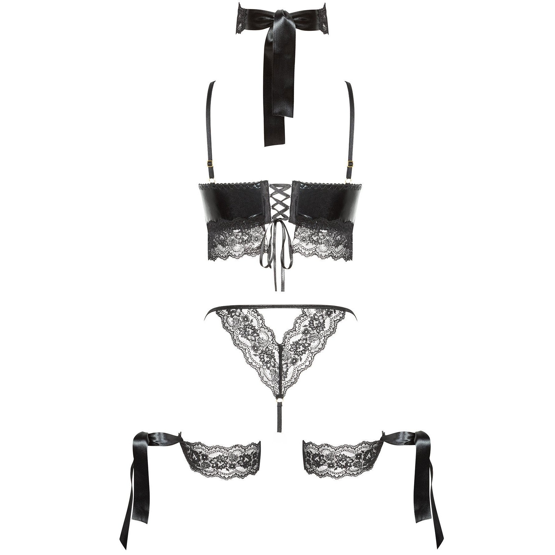 CONJUNTO DE 5 PIEZAS SHAQUILA NEGRO BEAUTY NIGHT FASHION