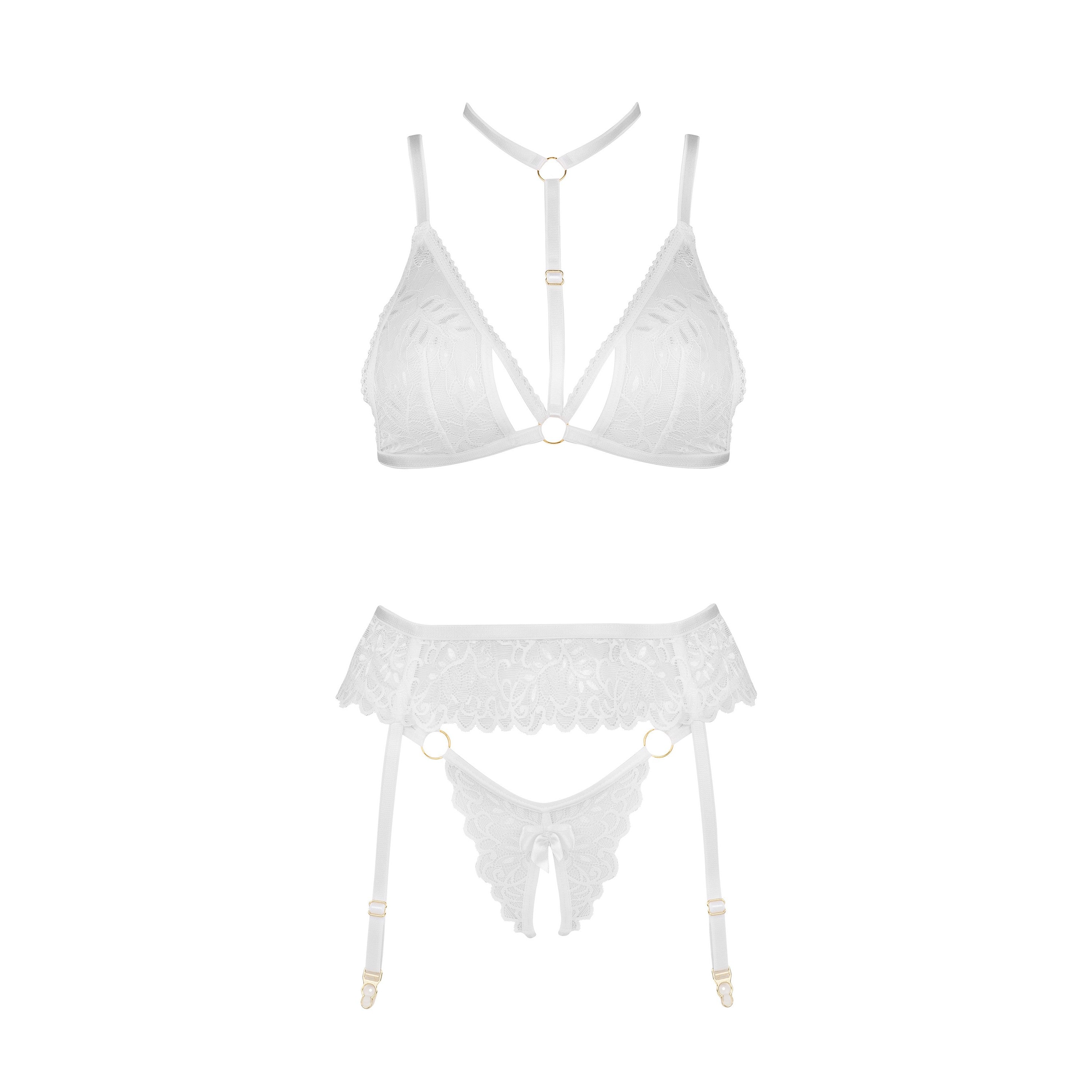 CONJUNTO DE 3 PIEZAS NOEMI BLANCO BEAUTY NIGHT FASHION
