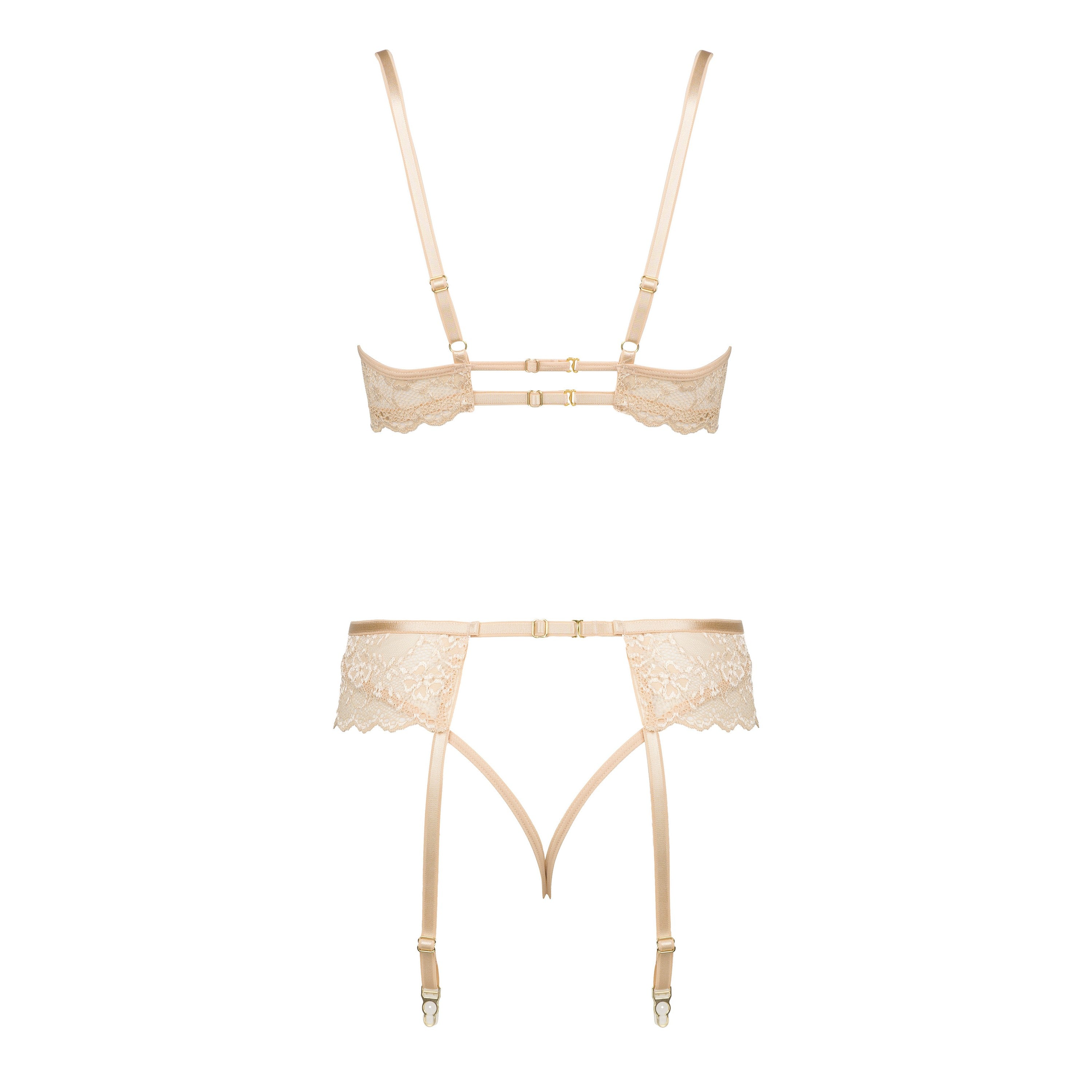 CONJUNTO DE 3 PIEZAS ROSE NUDE BEAUTY NIGHT FASHION