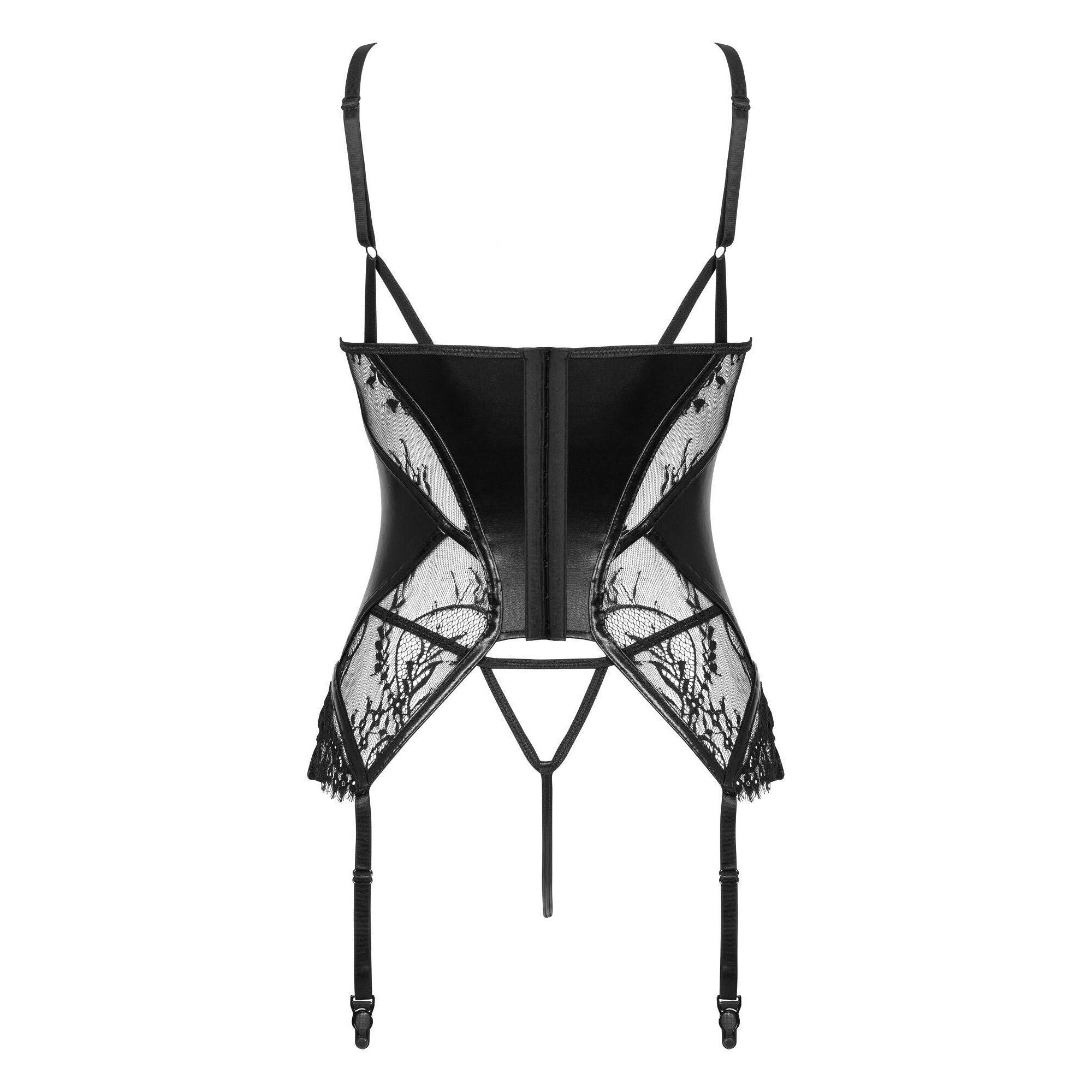 CORSÉ Y TANGA LEONELA NEGRO BEAUTY NIGHT FASHION