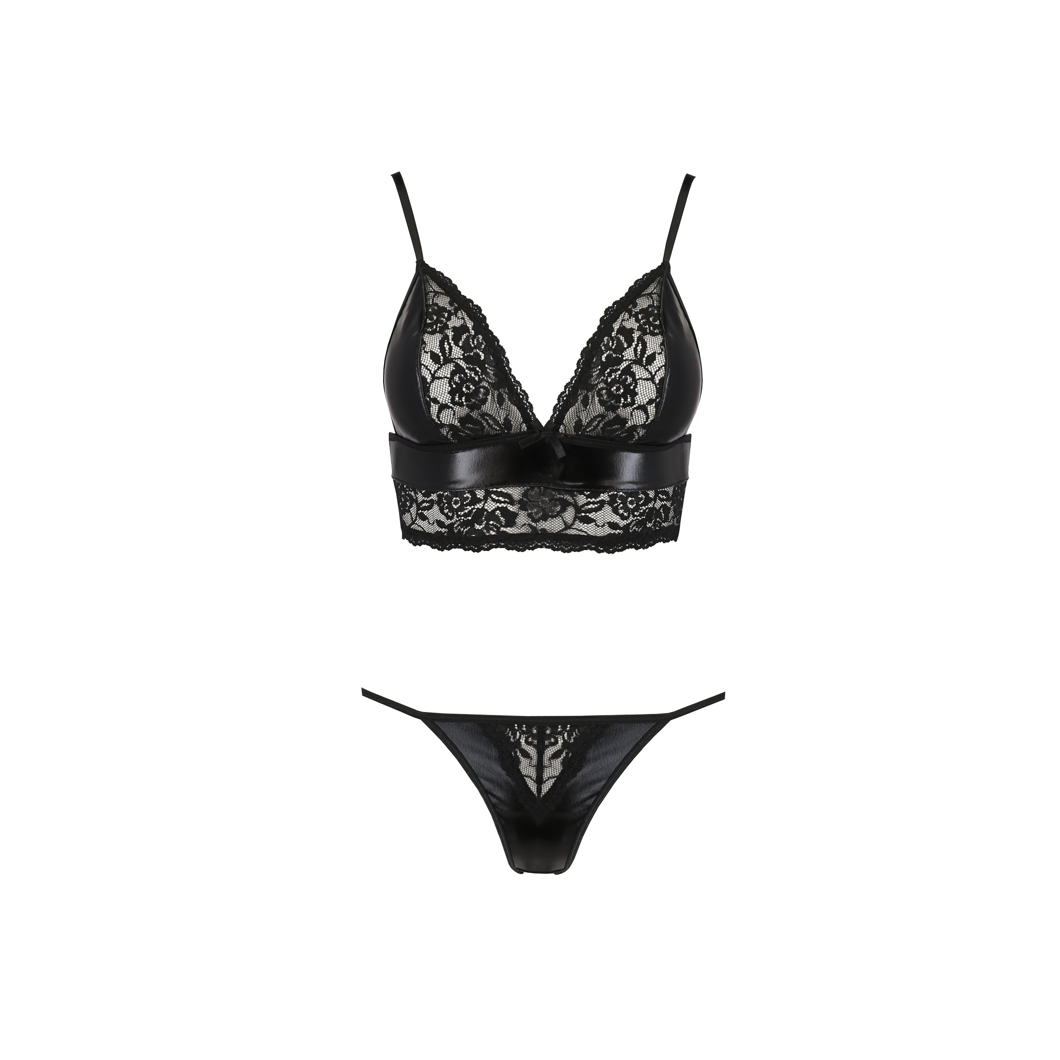 CONJUNTO DE 2 PIEZAS ASUNA NEGRO EROTIC LINE PASSION