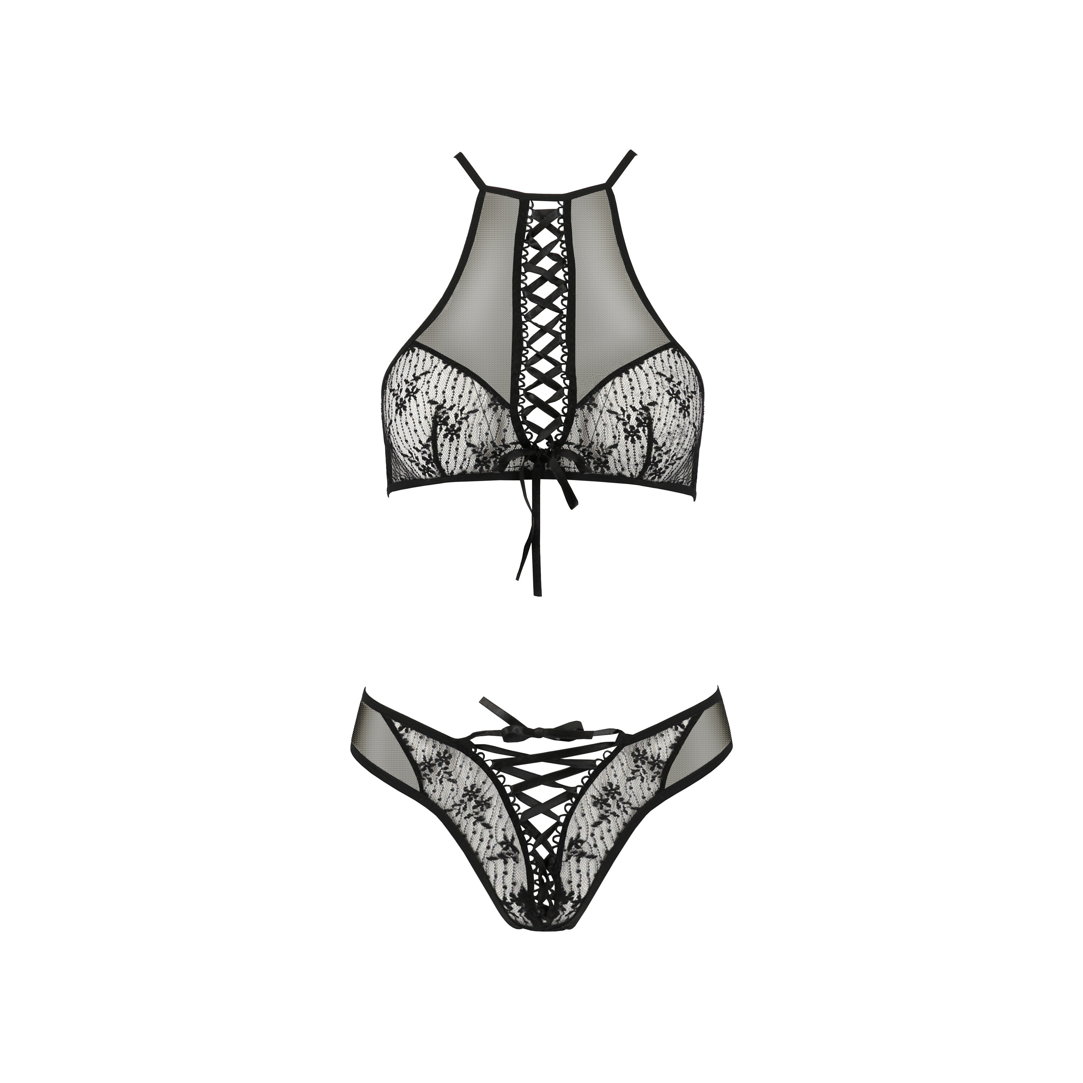 CONJUNTO DE 2 PIEZAS AZALIA NEGRO EROTIC LINE PASSION