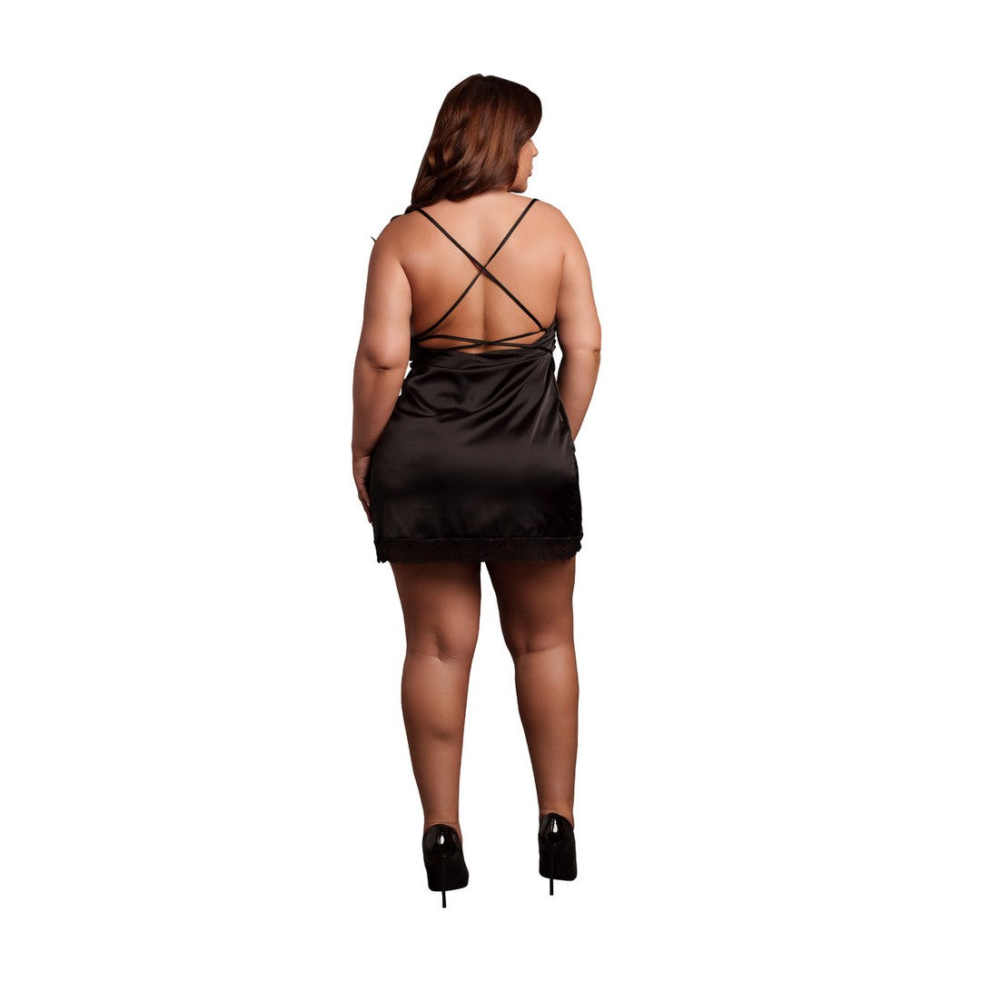 VESTIDO OPEN BACK NEGRO TALLA QUEEN LE DÉSIR