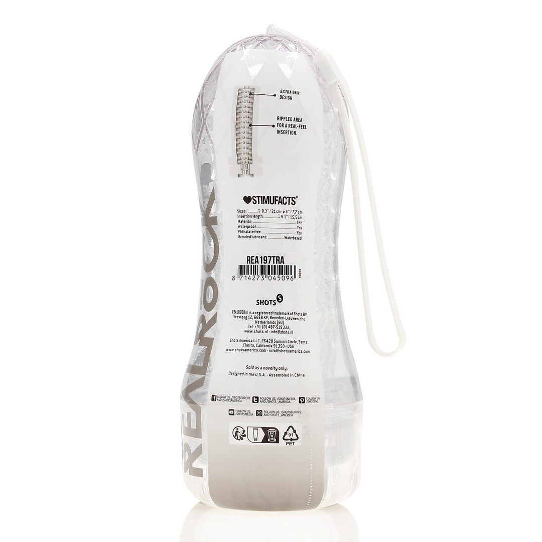 MASTURBADOR EASY RIDER TEXTURED TRANSPARENTE REALROCK