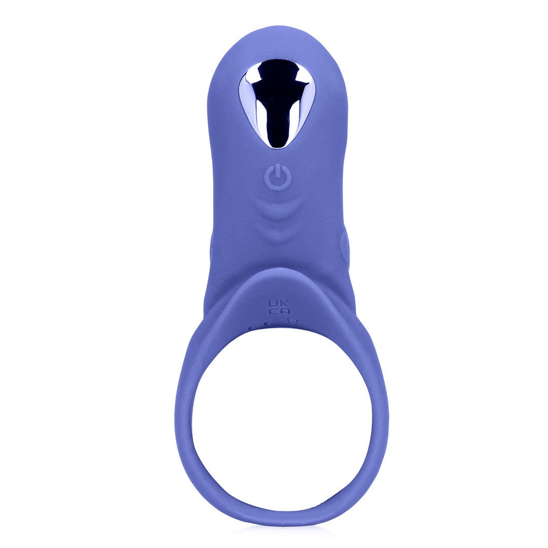 ANILLO PARA EL PENE CON VIBRACIÓN Y ESTIMULADOR DEL CLÍTORIS AZUL LOVELINE