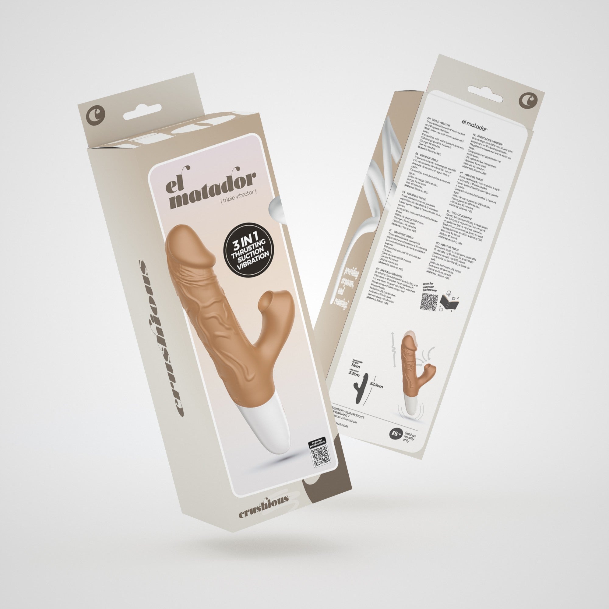 VIBRADOR REALISTA CON VAIVÉN EL MATADOR CRUSHIOUS