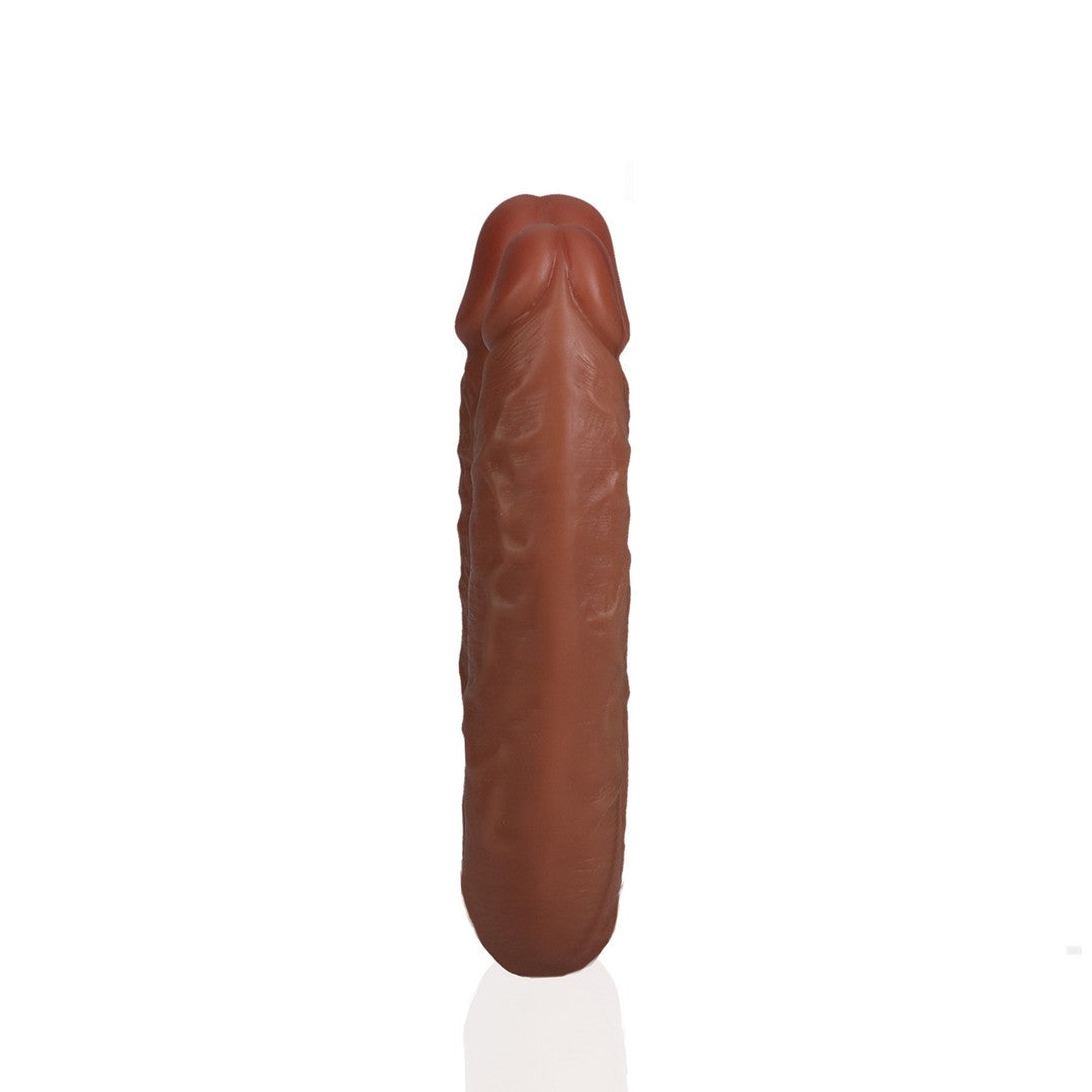 DILDO DOBLE U SHAPED DOUBLE DILDO 5 /12,7 CM TAN REALROCK