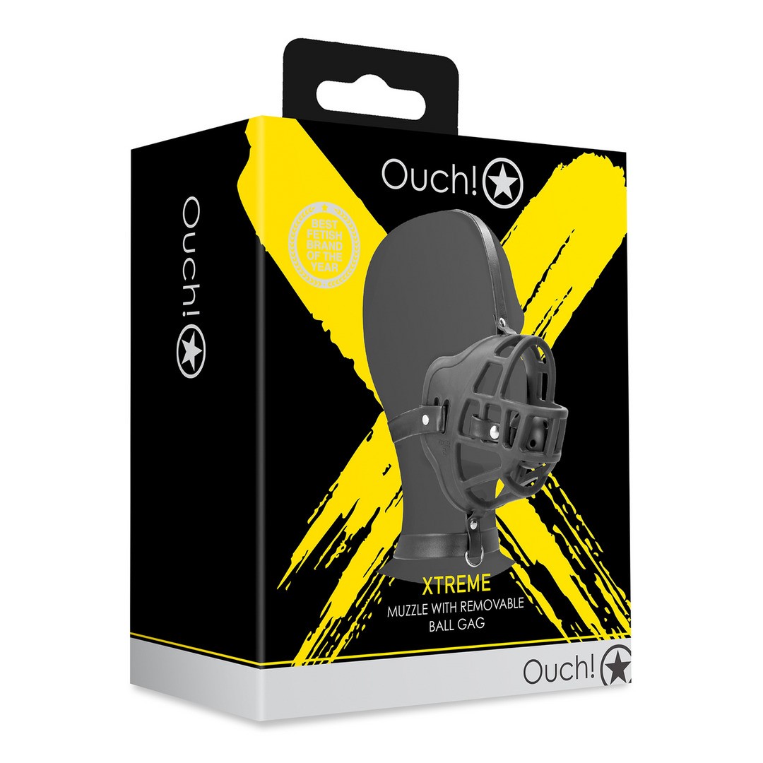 BOZAL CON MORDAZA NEGRO XTREME OUCH!