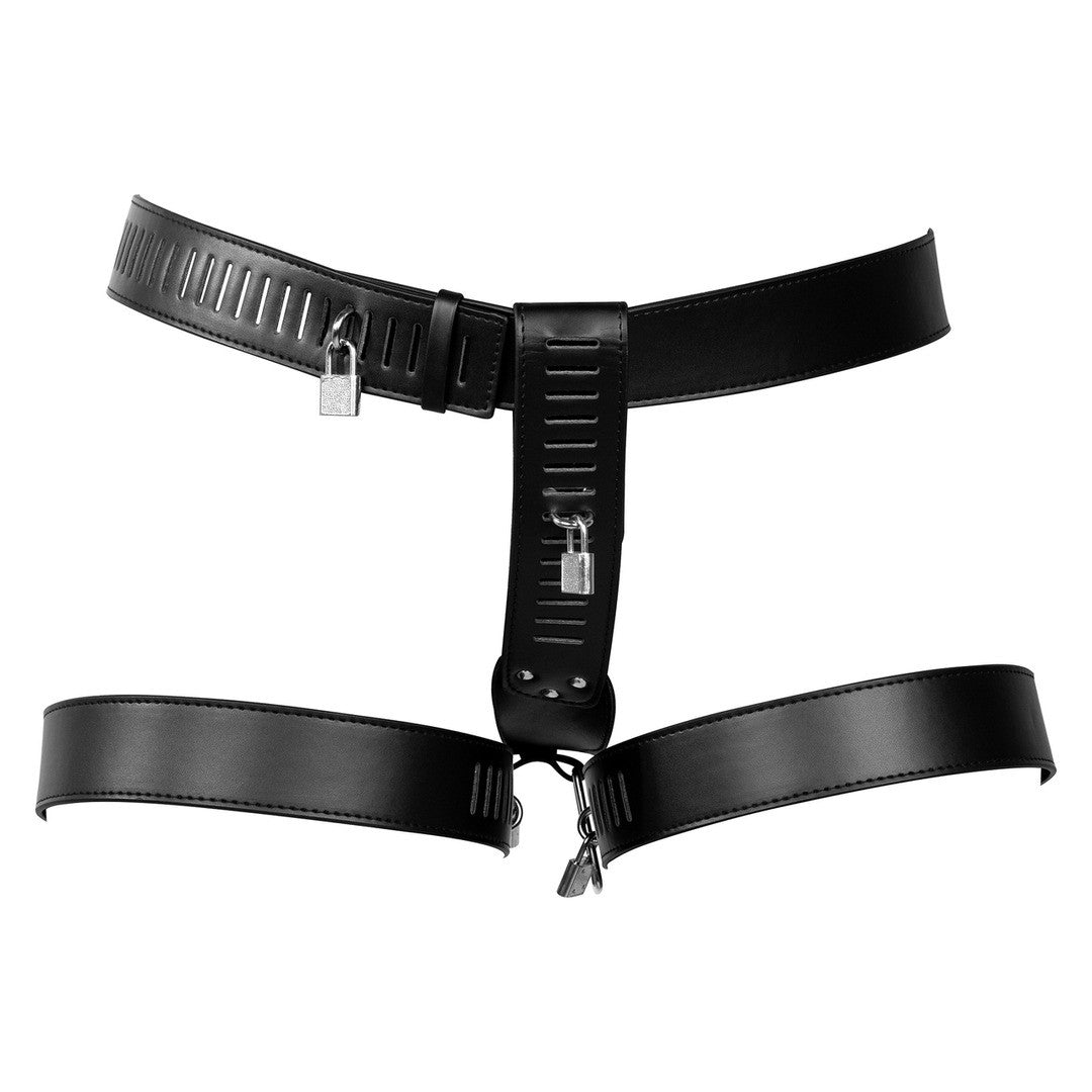 CINTURÓN DE CASTIDAD CON RESTRICCIONES PARA LAS PIERNAS XTREME OUCH!