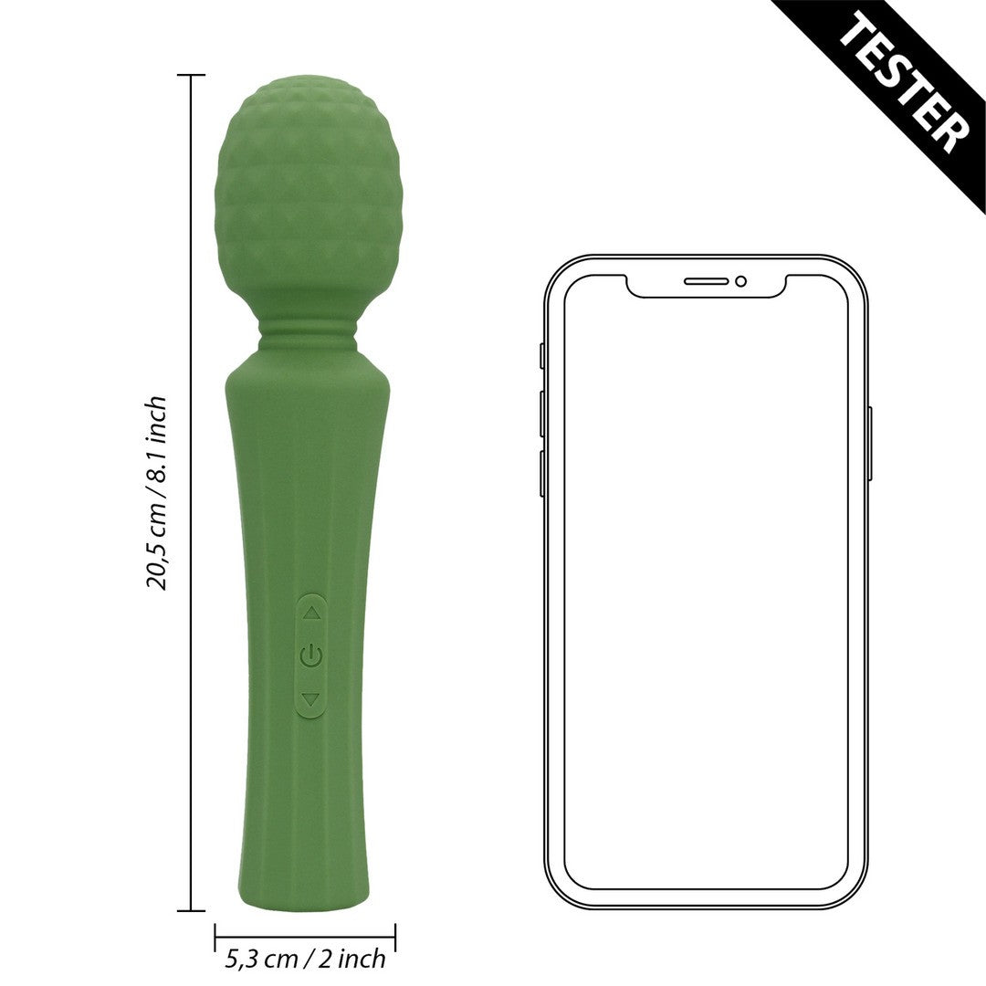 TESTER MASAJEADOR POWERFUL WAND VIBRATOR VERDE LOVELINE