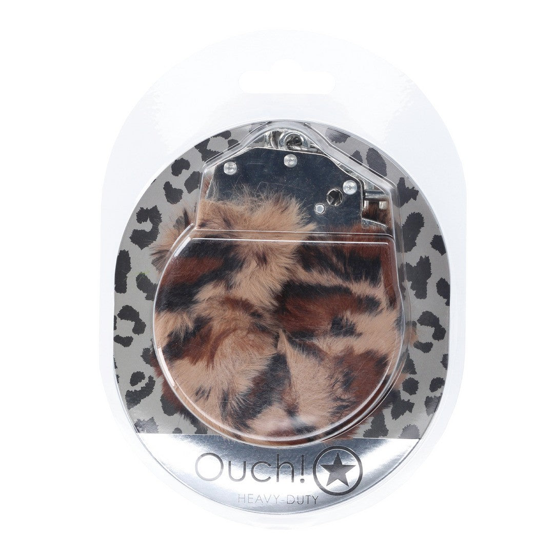 ESPOSAS DE FELPA HEAVY-DUTY FLUFFY LEOPARD OUCH!