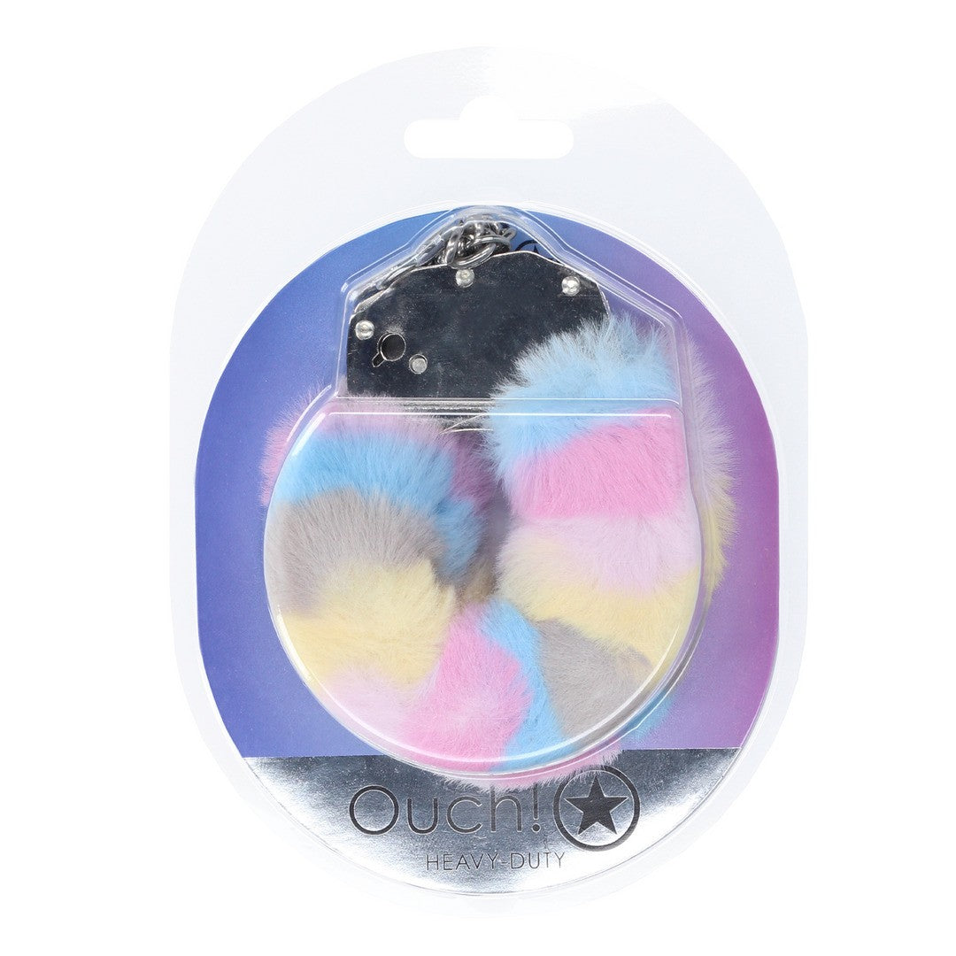 ESPOSAS DE FELPA HEAVY-DUTY FLUFFY POWDER MULTICOLOR 2 OUCH!