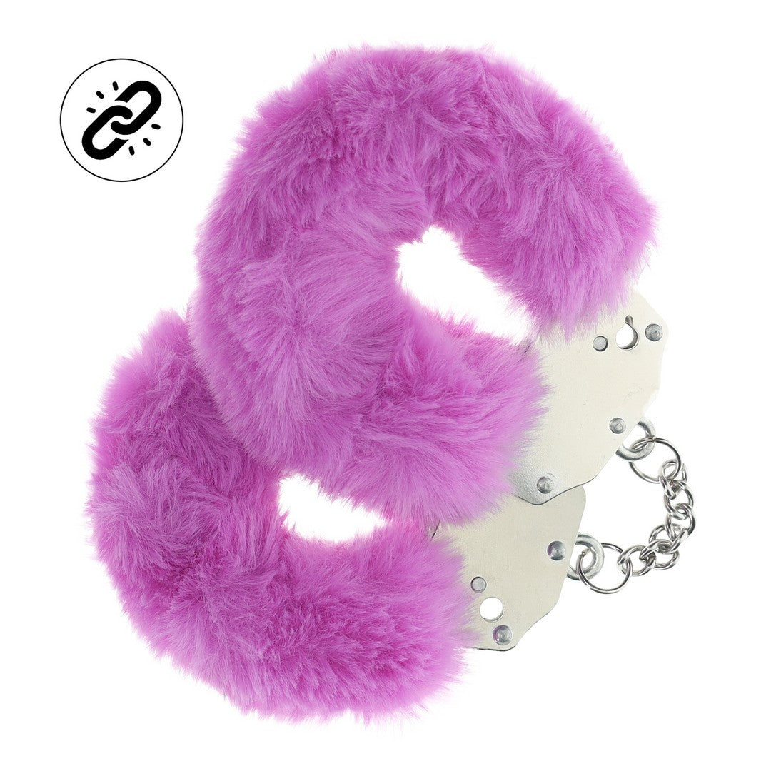 ESPOSAS DE FELPA HEAVY-DUTY FLUFFY MORADO OUCH!