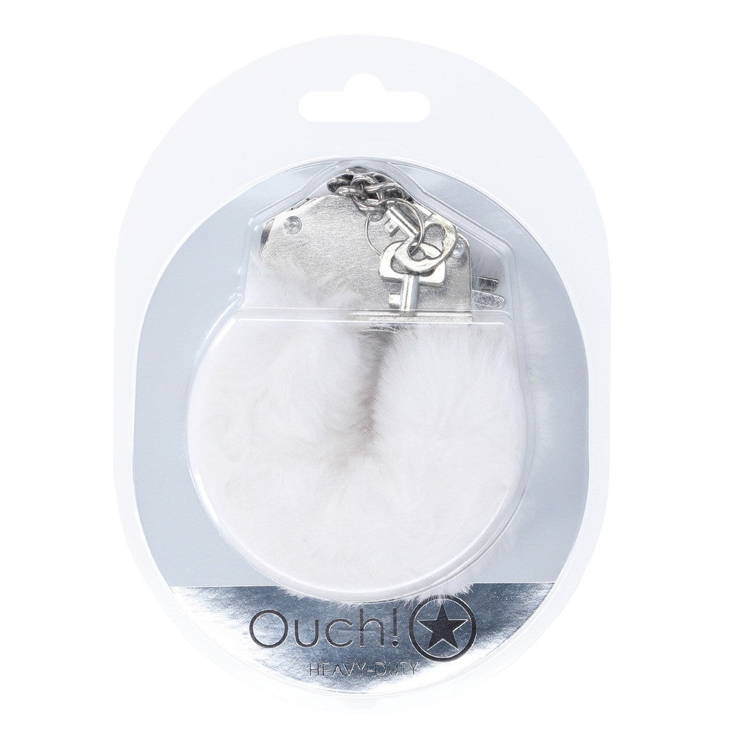 ESPOSAS DE FELPA HEAVY-DUTY FLUFFY BLANCO OUCH!