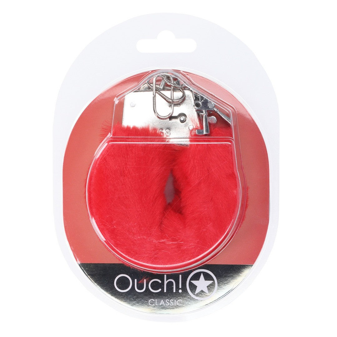 ESPOSAS DE FELPA CLASSIC FLUFFY ROJO OUCH!