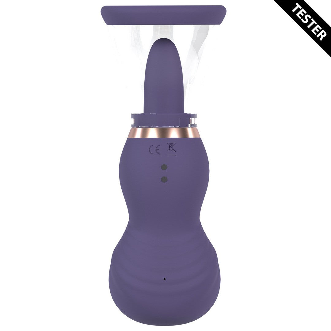 TESTER BOMBA RECARGABLE PARA LA VULVA Y EL PECHO SENSUAL MORADO PUMPED