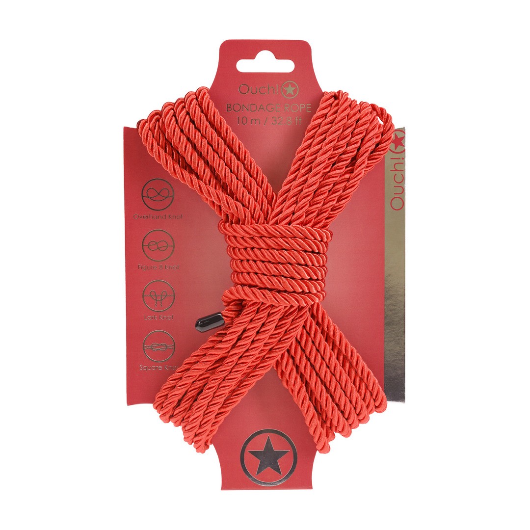 CUERDA DE POLIÉSTER PARA BONDAGE 32.8 FT /10 M ROJO OUCH!