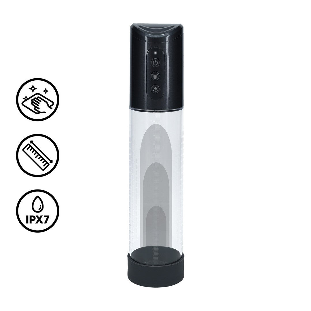 BOMBA RECARGABLE PARA EL PENE HYPERPUMP GUN METAL PUMPED