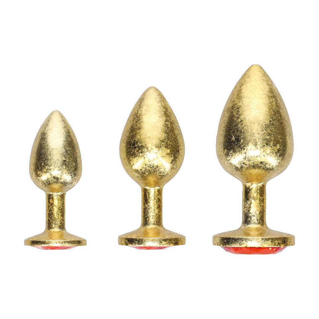 CONJUNTO DE 3 PLUGS ANAIS EN METAL MILAN COLLECTION GOLD OUCH!