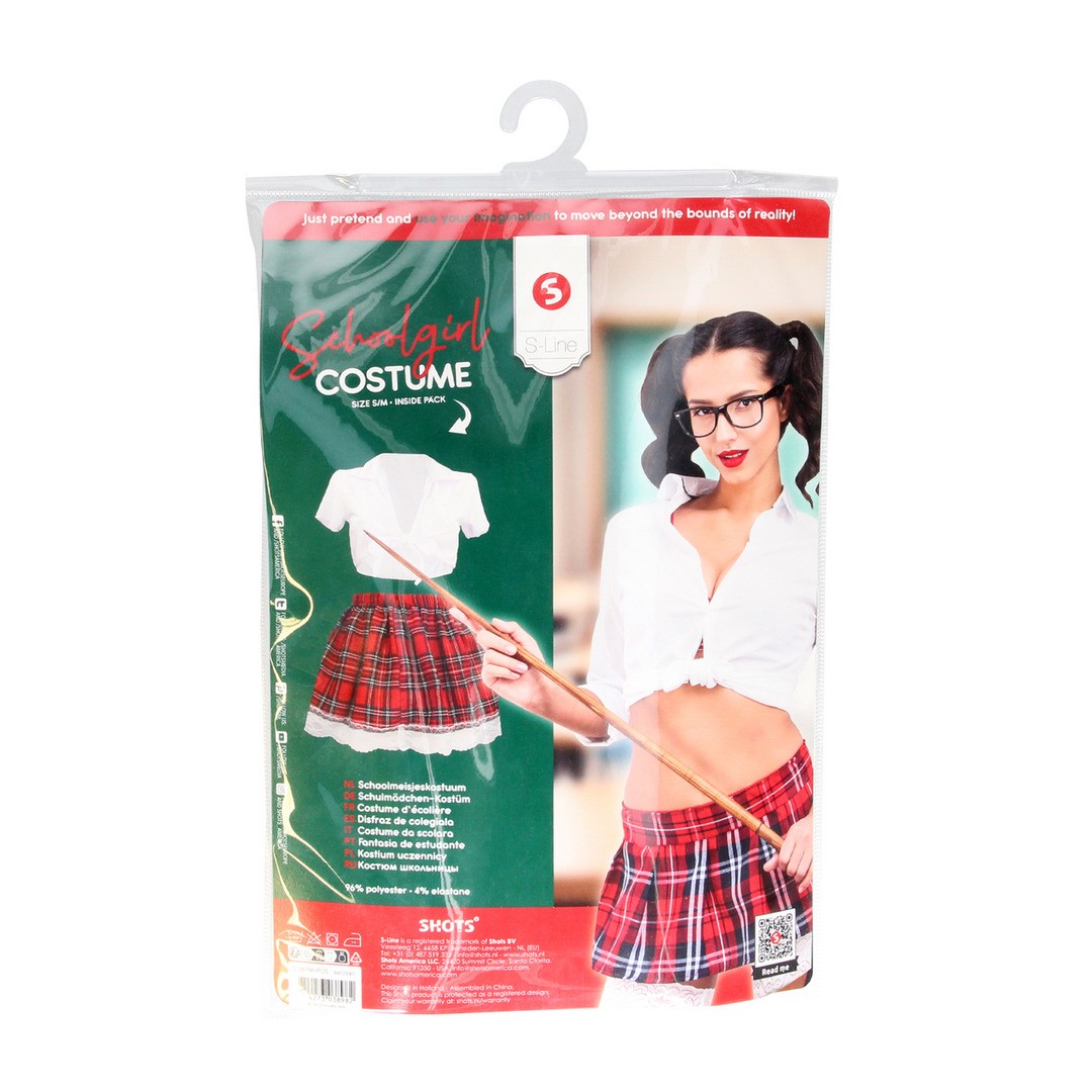 DISFRAZ DE ESTUDIANTE BLANCO S-LINE