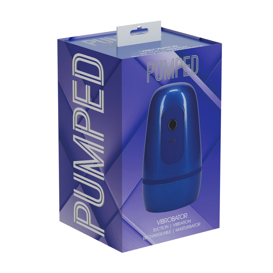 MASTURBADOR DE SUCCIÓN DE PRESIÓN NEGATIVA CON VIBRACIÓN PULSAR METALLIC BLUE PUMPED