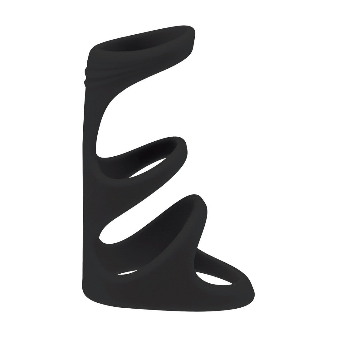 ANILLO PARA EL PENE 3 LOOP NEGRO LEVELZ
