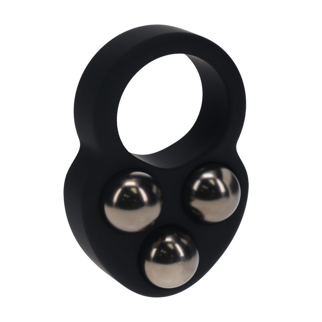 ANILLO PARA EL PENE DE SILICONA LÍQUIDA CON TRIPLE PESO NEGRO LEVELZ