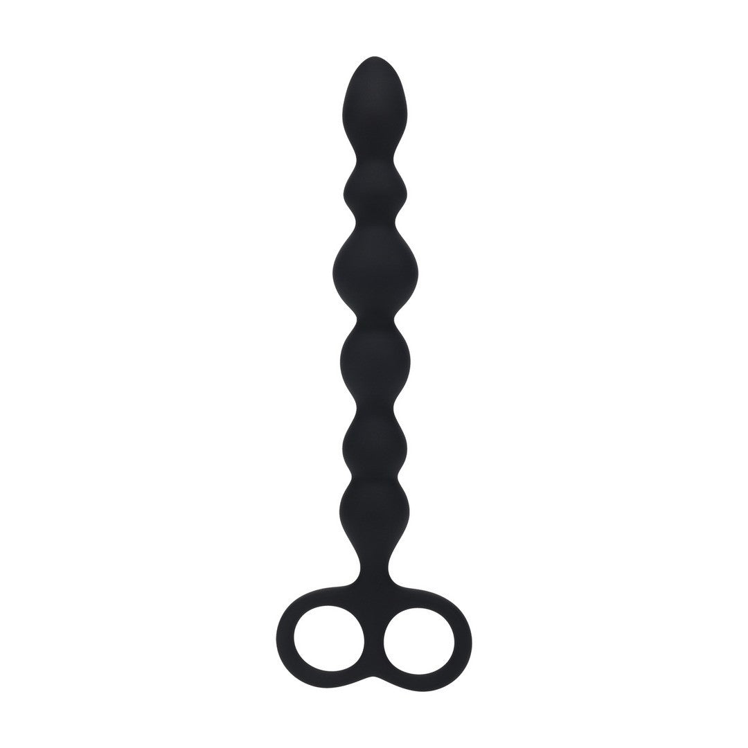 SONDA ANAL CON PERLAS EN FORMA DE SERPIENTE Y LAZO NEGRO LEVELZ