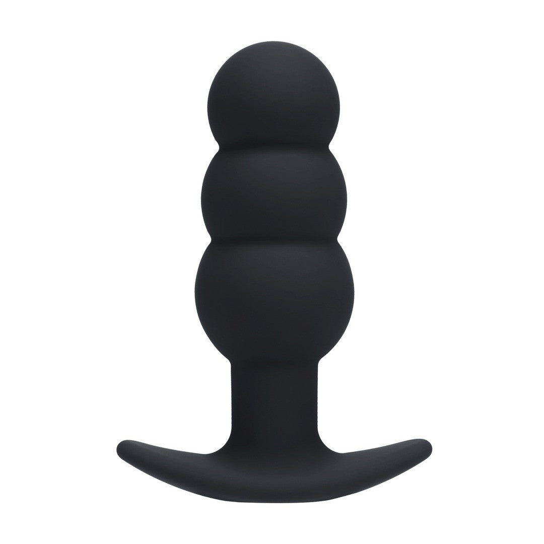 PLUG ANAL DE SILICONA CON VIBRACIÓN TRI BULB NEGRO LEVELZ